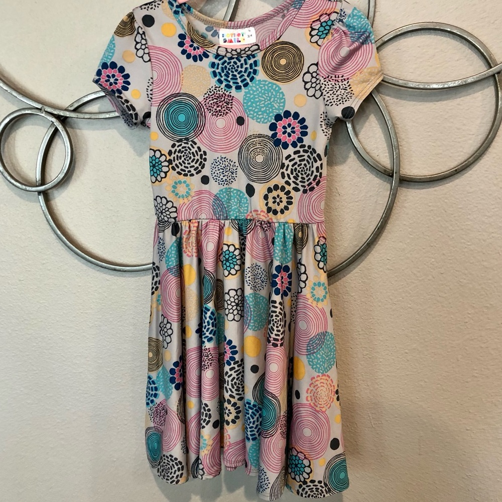 Dot Dot Smile dress, 3/4T, good used condition